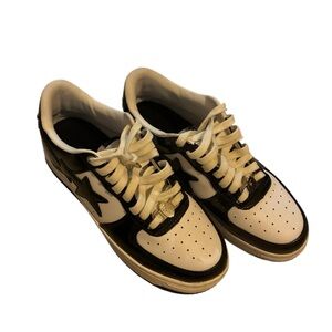 Bape Black and White Men's Sneakers